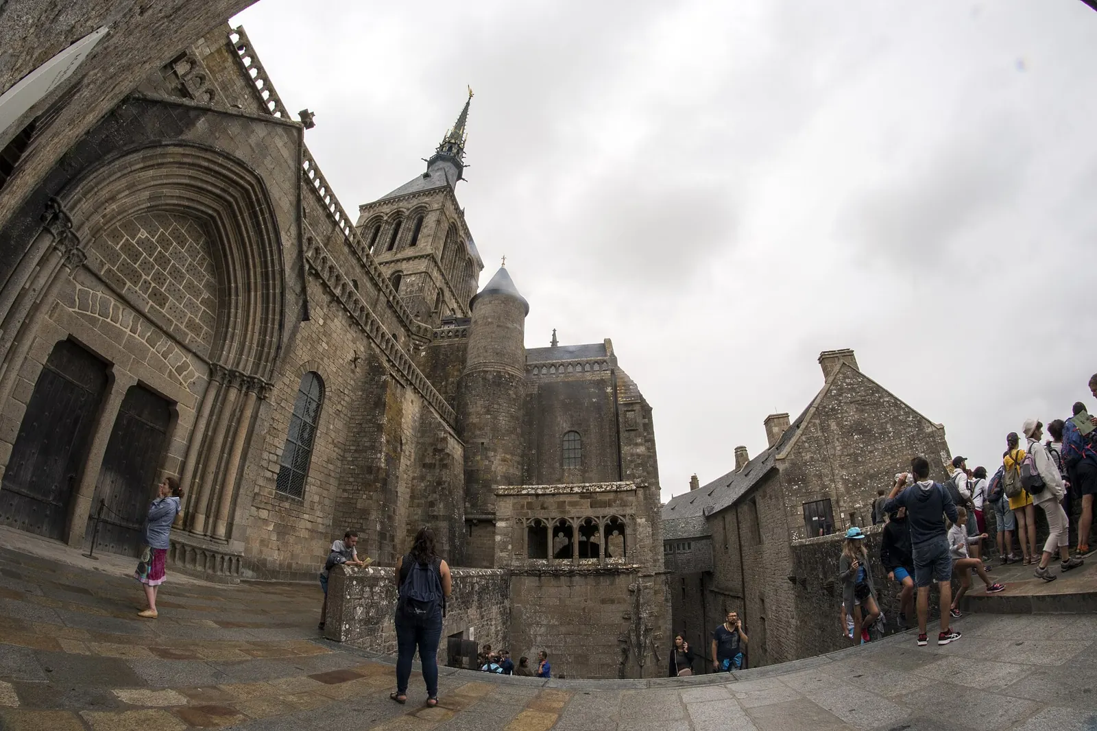 Abbey church interior at Mont-Saint-Michel